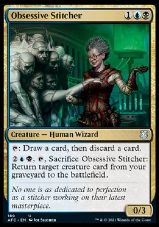 (189) Magic The Gathering Commander: Adventures in the Forgotten Realms Single: Obsessive Stitcher Uncommon