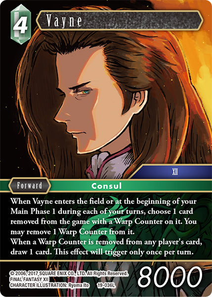 (036) Final Fantasy TCG From Nightmares Single: Vayne (19-036) (V.1) Legend