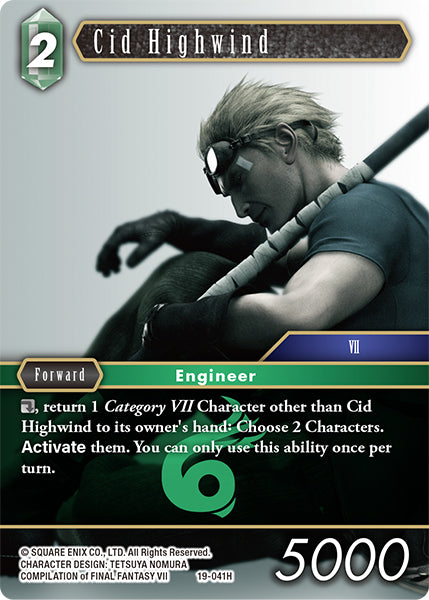 (041) Final Fantasy TCG From Nightmares Single: Cid Highwind (19-041) Hero