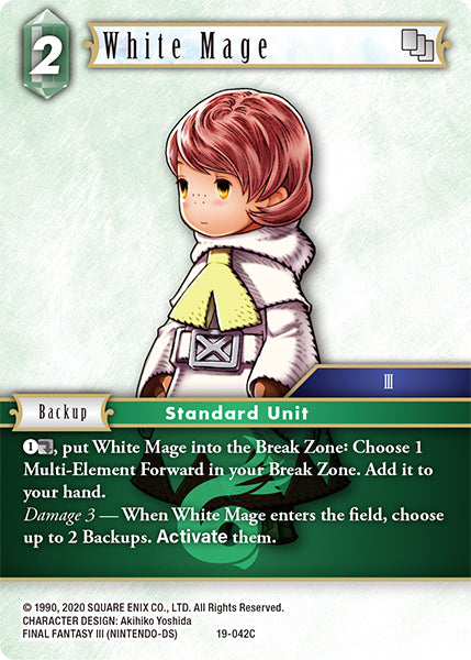 (042) Final Fantasy TCG From Nightmares Single: White Mage (19-042) Common