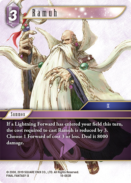 (083) Final Fantasy TCG From Nightmares Single: Ramuh (19-083) Holo Rare