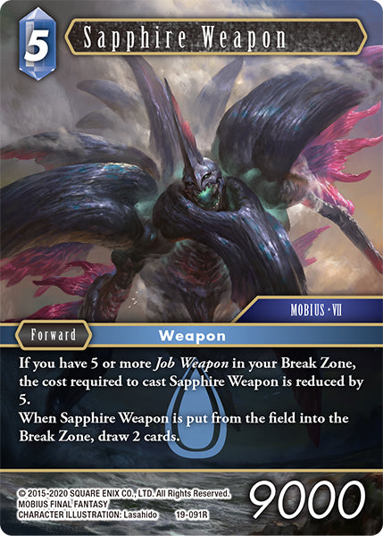 (091) Final Fantasy TCG From Nightmares Single: Sapphire Weapon (19-091) Rare