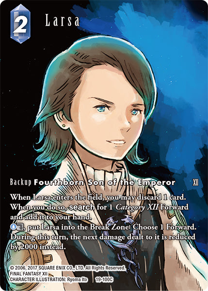 (100) Final Fantasy TCG From Nightmares Single: Larsa (19-100) (V.2) Holo Common