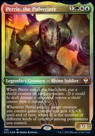 (190) Magic The Gathering Commander: Streets of New Capenna: Extras Single: Perrie, the Pulverizer (V.2) Holo Special