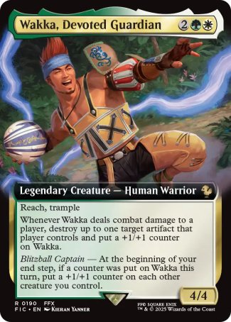 (190) Magic The Gathering Commander: Magic: The Gathering - FINAL FANTASY: Extras Single: Wakka, Devoted Guardian Holo Rare