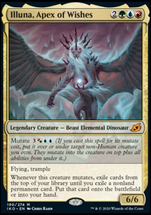 (190) Magic The Gathering Ikoria: Lair of Behemoths: Promos Single: Illuna, Apex of Wishes (V.2) Mythic