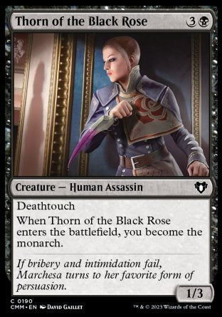 (190) Magic The Gathering Commander Masters Single: Thorn of the Black Rose Common