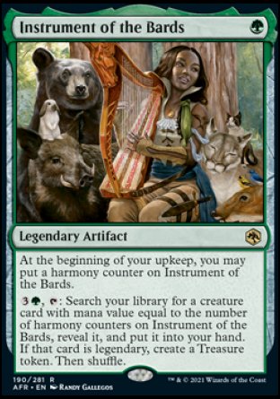 (190) Magic The Gathering Adventures in the Forgotten Realms Single: Instrument of the Bards Rare