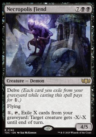 (190) Magic The Gathering Commander: Tarkir: Dragonstorm Single: Necropolis Fiend Rare