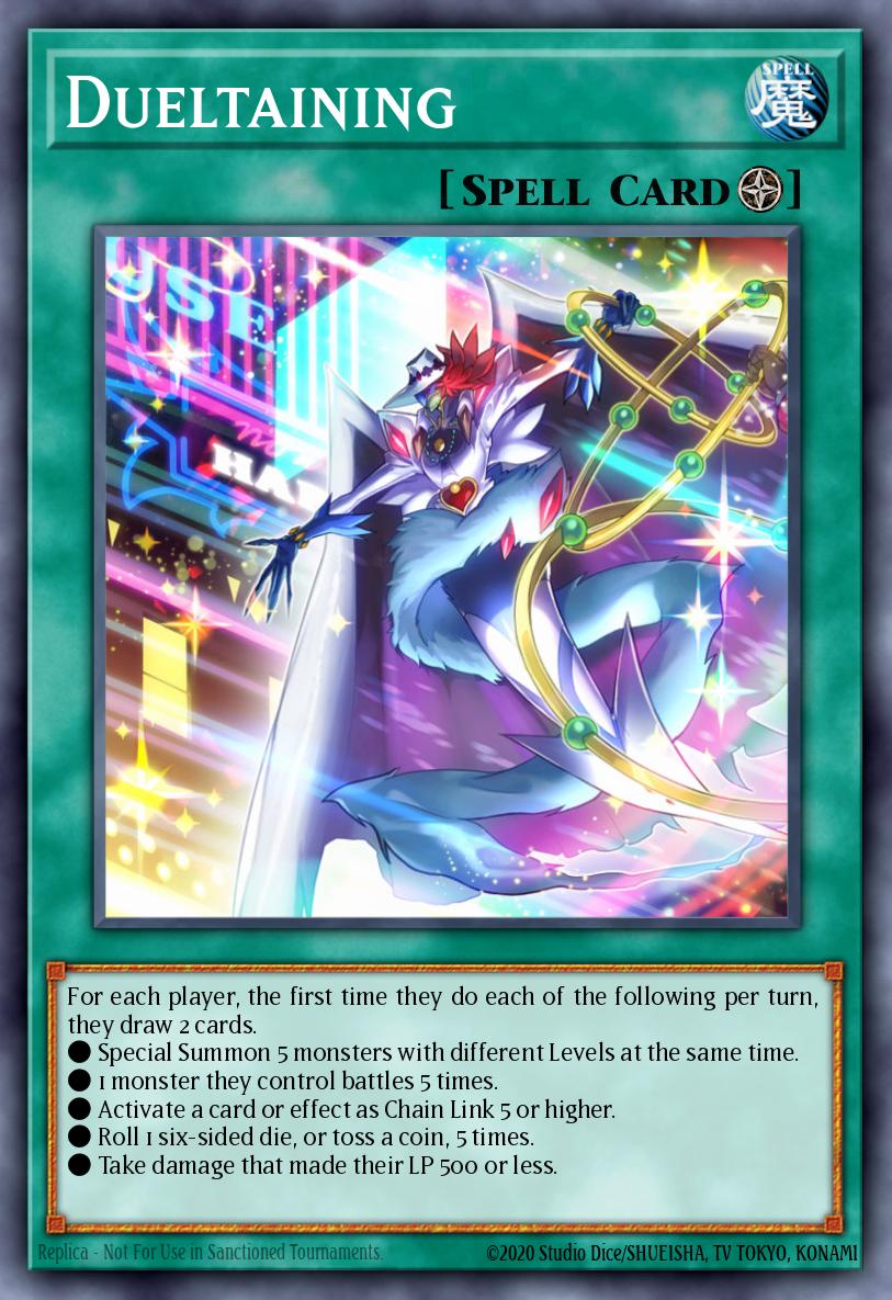 (286) YuGiOh TCG RA04: Quarter Century Stampede Single: Dueltaining (V.1 - Platinum Secret Rare) Platinum Secret Rare