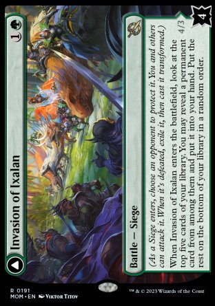 (191) Magic The Gathering March of the Machine Single: Invasion of Ixalan // Belligerent Regisaur Rare