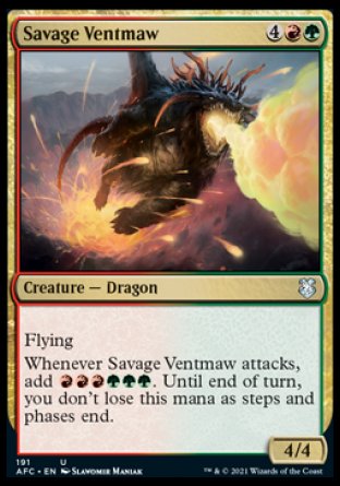(191) Magic The Gathering Commander: Adventures in the Forgotten Realms Single: Savage Ventmaw Uncommon