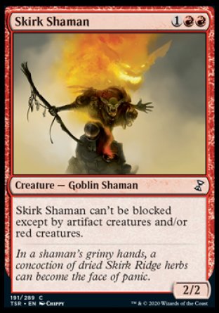 (191/289) Magic The Gathering Time Spiral Remastered Single: Skirk Shaman Common