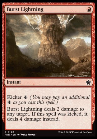 (192) Magic The Gathering Magic: The Gathering Foundations Single: Burst Lightning Holo Common