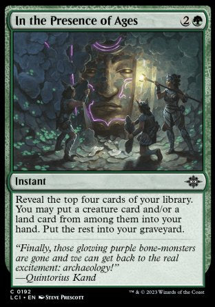 (192) Magic The Gathering The Lost Caverns of Ixalan Single: In the Presence of Ages Common