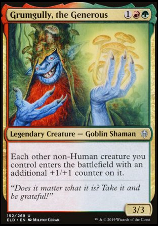 (192/269) Magic The Gathering Throne of Eldraine Single: Grumgully, the Generous Uncommon
