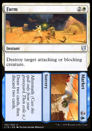 (192) Magic The Gathering Commander 2019 Single: Farm // Market Uncommon
