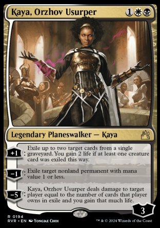 (194) Magic The Gathering Ravnica Remastered Single: Kaya, Orzhov Usurper Rare