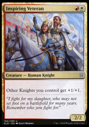 (194/269) Magic The Gathering Throne of Eldraine Single: Inspiring Veteran Uncommon