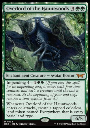 (194) Magic The Gathering Duskmourn: House of Horror Single: Overlord of the Hauntwoods Holo Mythic