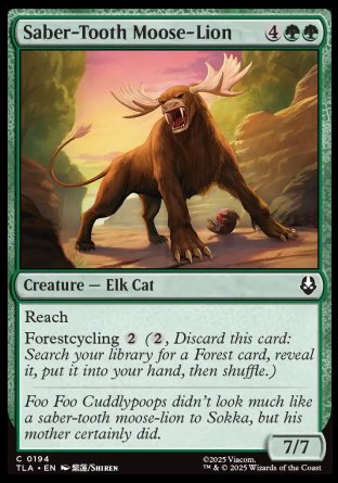 (194) Magic The Gathering Magic: The Gathering | Avatar: The Last Airbender Single: Saber-Tooth Moose-Lion Common