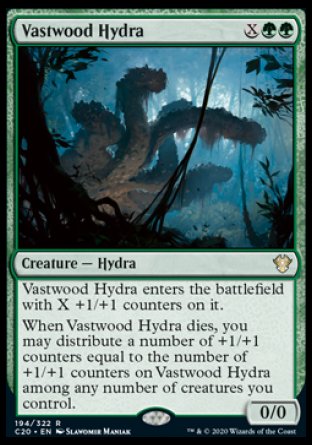 (194/322) Magic The Gathering Commander: Ikoria Single: Vastwood Hydra Holo Rare