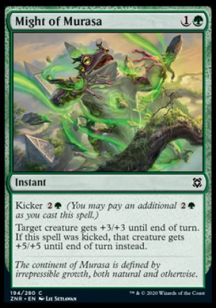 (194/280) Magic The Gathering Zendikar Rising Single: Might of Murasa Holo Common