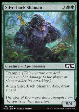 (195/280) Magic The Gathering Core 2020 Single: Silverback Shaman Holo Common