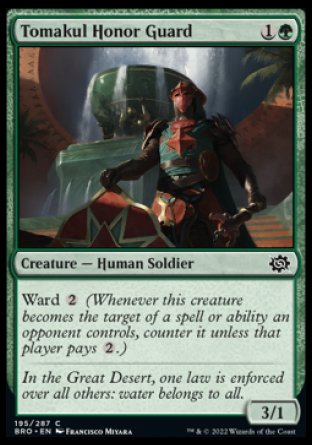 (195) Magic The Gathering The Brothers' War Single: Tomakul Honor Guard Holo Common