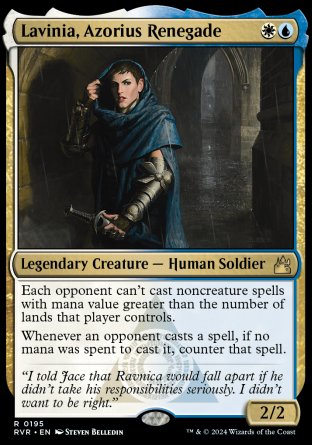(195) Magic The Gathering Ravnica Remastered Single: Lavinia, Azorius Renegade Holo Rare