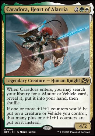 (195) Magic The Gathering Aetherdrift Single: Caradora, Heart of Alacria Rare