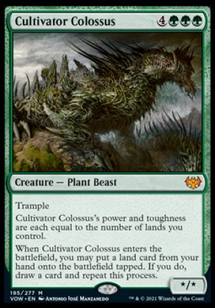 (195) Magic The Gathering Innistrad: Crimson Vow Single: Cultivator Colossus Holo Mythic