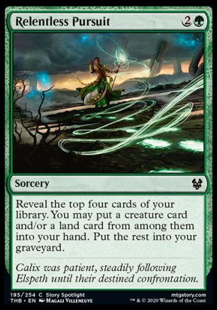 (195/254) Magic The Gathering Theros Beyond Death Single: Relentless Pursuit Holo Common