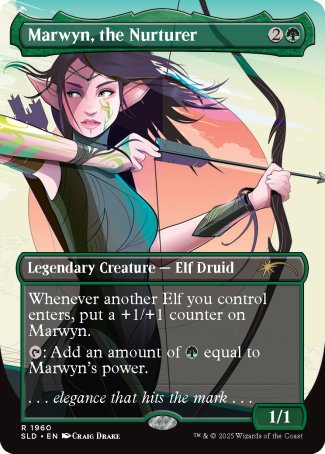 (1960) Magic The Gathering Secret Lair Drop Series Single: Marwyn, the Nurturer Holo Rare