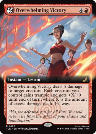 (196) Magic The Gathering Magic: The Gathering | Avatar: The Last Airbender: Eternal Single: Overwhelming Victory (V.2) Rare