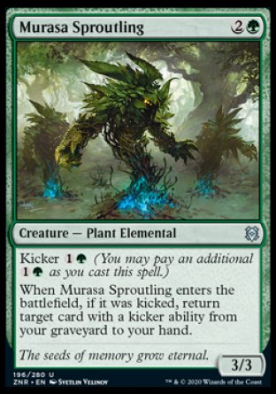 (196/280) Magic The Gathering Zendikar Rising Single: Murasa Sproutling Holo Uncommon