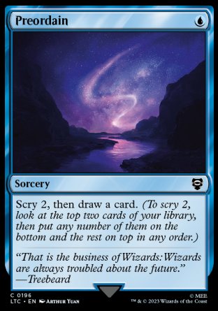 (196) Magic The Gathering Commander: The Lord of the Rings: Tales of Middle-earth Single: Preordain Common