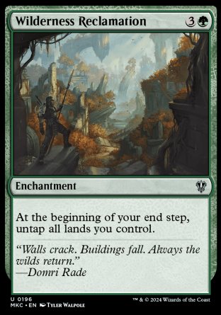 (196) Magic The Gathering Commander: Murders at Karlov Manor Single: Wilderness Reclamation Uncommon