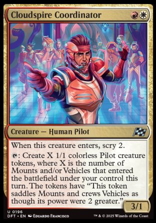 (196) Magic The Gathering Aetherdrift Single: Cloudspire Coordinator Uncommon