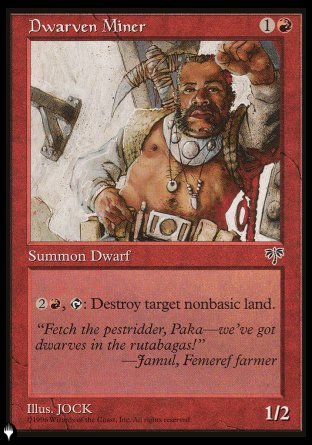 (000) Magic The Gathering The List Single: Dwarven Miner Uncommon
