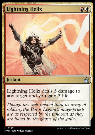 (197) Magic The Gathering Ravnica Remastered Single: Lightning Helix Holo Uncommon