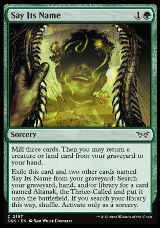 (197) Magic The Gathering Duskmourn: House of Horror Single: Say Its Name Common