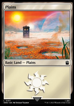 (197) Magic The Gathering Universes Beyond: Doctor Who Single: Plains (V.2) Land
