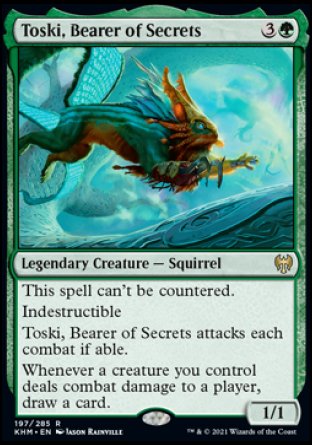 (197) Magic The Gathering Kaldheim: Promos Single: Toski, Bearer of Secrets (V.1) Rare