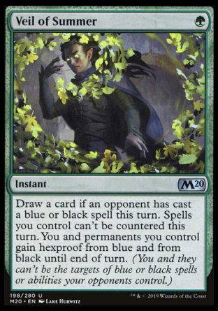 (198/280) Magic The Gathering Core 2020 Single: Veil of Summer Uncommon