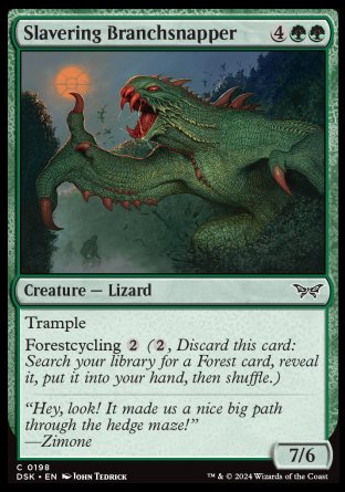 (198) Magic The Gathering Duskmourn: House of Horror Single: Slavering Branchsnapper Common