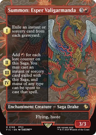 (198) Magic The Gathering Commander: Magic: The Gathering - FINAL FANTASY: Extras Single: Summon: Esper Valigarmanda Holo Rare