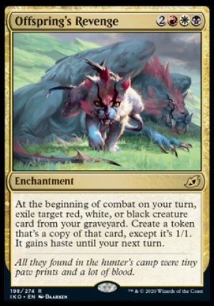 (198) Magic The Gathering Ikoria: Lair of Behemoths: Promos Single: Offspring's Revenge (V.1) Rare