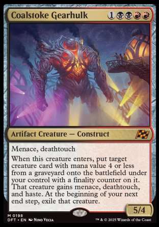 (198) Magic The Gathering Aetherdrift Single: Coalstoke Gearhulk Holo Mythic