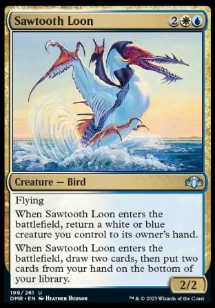 (199) Magic The Gathering Dominaria Remastered Single: Sawtooth Loon Holo Uncommon
